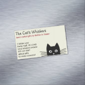 ロングウィスカー付き黒猫 マグネット名刺 (インサイチュ)