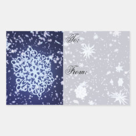 ロングウィンターズナイトギフトラベルシール 長方形シール
