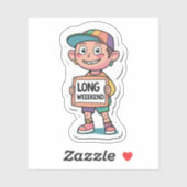 ロングウィークエンドミームスタイル シール (シート)