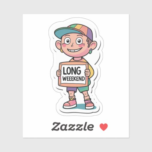 ロングウィークエンドミームスタイル シール (シート)