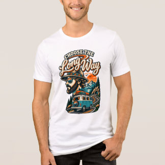 ロングウェイを選びます ビンテージ ロードトリップ キャンパーバン トライブレンドTシャツ
