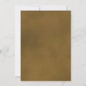 ロングエレガントステムゴールデンバラシック結婚 招待状 (裏面)