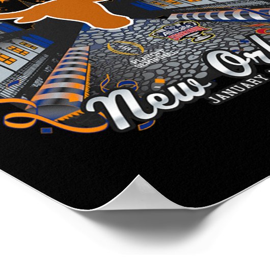 ロングオルズシュガーボウル2024 Cfpセミサッカーノーラ ポスター (角)