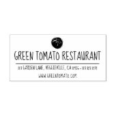 ロングカジュアルネームカスタムロゴのビジネス・アドレス ラバースタンプ (インプリント)