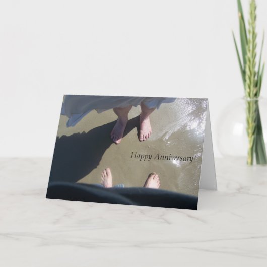 ロングカップルの記念日カ結婚したード。 カード (正面)