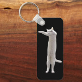 ロングキャットミーム両面キーチェーン キーホルダー (正面)