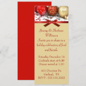 ロングクエレガントリスマスパーティの招待状 招待状 (正面/裏面)