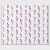 ロングクールピンクミルクシェイク ラッピングペーパー (フラット)