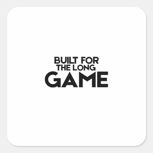 ロングゲームのためのスクエアステッカー スクエアシール (正面)