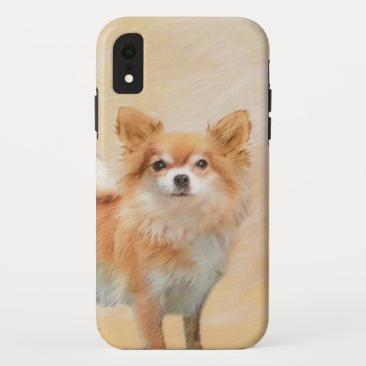 ロングコートチワワの原画 Case-Mate iPhoneケース (裏面)