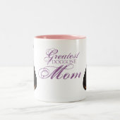 ロングコートチワワハートママ ツートーンマグカップ (中央)