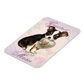 ロングコートチワワハートママ マグネット (左側)