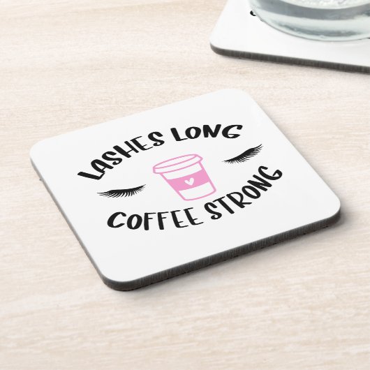ロングコーヒー強いピンクのラッシュネおもしろいグコーヒー コースター (左側)