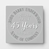 ロングサービス賞又は退職記念碑 フォトプラーク (正面)