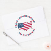 ロングショア誇りを持ったマン愛国丸シール ラウンドシール (封筒)