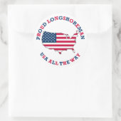 ロングショア誇りを持ったマン愛国丸シール ラウンドシール (バッグ)