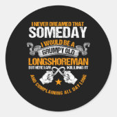 ロングショアIlwu古い不平を一日中不平を言う ラウンドシール (正面)