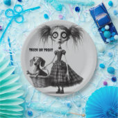 ロングスキニーワイドアイドゴシックガール ペーパープレート (パーティー)