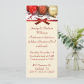 ロングスタイリッシュクリスマスパーティの招待状 招待状 (スタンド正面)