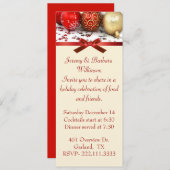 ロングスタイリッシュクリスマスパーティの招待状 招待状 (正面/裏面)