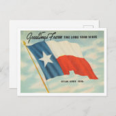 ロングスター州、テキサス州旅行からの挨拶 ポストカード (正面/裏面)