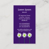 ロングステムフラワー – 深い紫 名刺 (裏面)