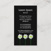 ロングステムフラワー – 黒 名刺 (裏面)