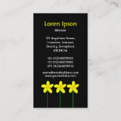 ロングステムフラワーII – 黒 名刺 (裏面)