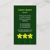 ロングステムフラワーII - Dkグリーン 名刺 (裏面)