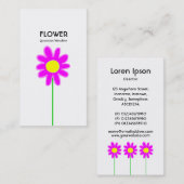 ロングステムフラワーIII – 白 名刺 (正面/裏面)