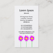 ロングステムフラワーIII – 白 名刺 (裏面)