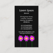 ロングステムフラワーIII – 黒 名刺 (裏面)