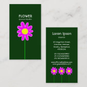 ロングステムフラワーIII - Dkグリーン 名刺 (正面/裏面)