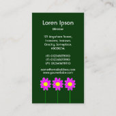 ロングステムフラワーIII - Dkグリーン 名刺 (裏面)