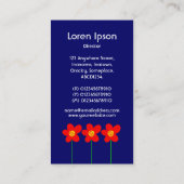 ロングステムフラワーIV -深い海軍 名刺 (裏面)