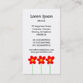 ロングステムフラワーIV – 白 名刺 (裏面)