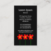 ロングステムフラワーIV – 黒 名刺 (裏面)