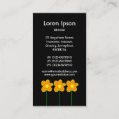 ロングステムフラワーV – 黒 名刺 (裏面)