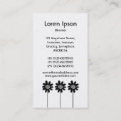 ロングステムフラワーVI – 交互 名刺 (裏面)