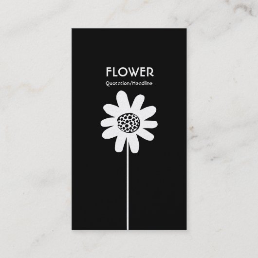 ロングステムフラワーVI – 交互 名刺 (正面)