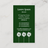 ロングステムフラワーVI - Dkグリーン 名刺 (裏面)