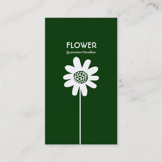 ロングステムフラワーVI - Dkグリーン 名刺 (正面)