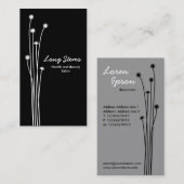 ロングステム – モノクロ 名刺 (正面/裏面)
