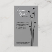 ロングステム – モノクロ 名刺 (裏面)