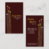 ロングステムII – ダークブラウン 名刺 (正面/裏面)