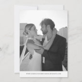 ロングストーリーショートインフォグラフィック・セーブ・ザ・デート・ウェディング 招待状 (裏面)