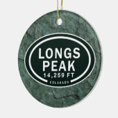 ロングスパーソナライズされたピークコロラドロッキーマウンテン セラミックオーナメント (左)