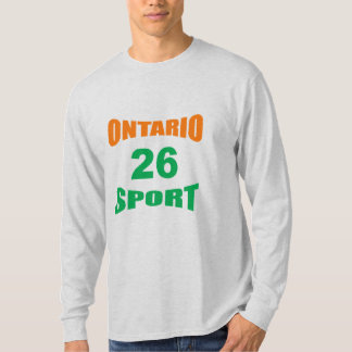 ロングスリーブTシャツ 灰色  ONTARIO  SPORT  26 Tシャツ