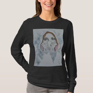 ロングスリーブTシャツ、非透過アート Tシャツ