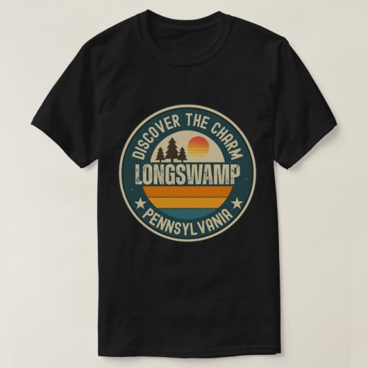 ロングスワンプ, ペンシルベニア州 Tシャツ (デザイン正面)